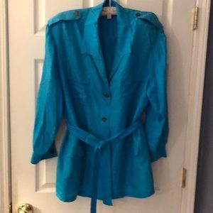 Chaus 100% Silk Belted Jacket to give a pop to almost any outfit.